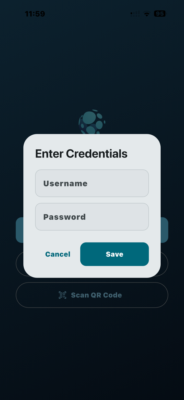 Enter Credentials dialog