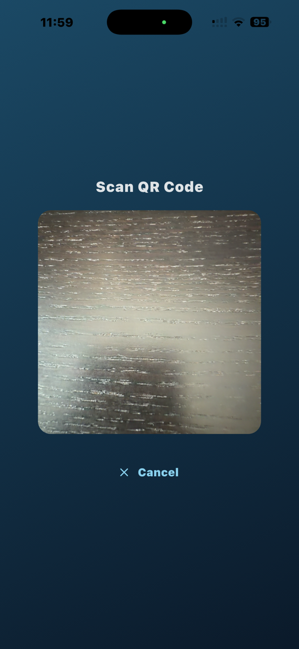 Scan QR Code camera screen